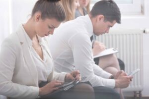 passive candidates waiting for an interview