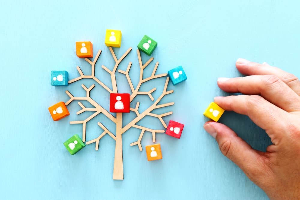 Business image of wood tree