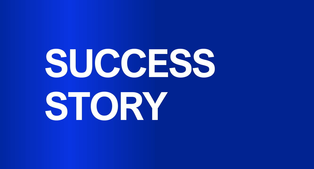 Hero image with words "success story"